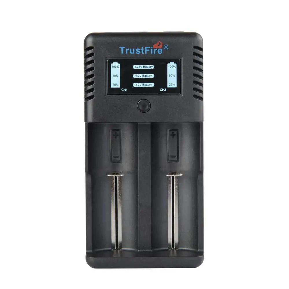 Trustfire TR-019 Интеллектуальное Быстрое 2 слота зарядное устройство TR019+ 2 x TrustFire 18650 3,7 V 3000mAh защищенные батареи с печатной платой