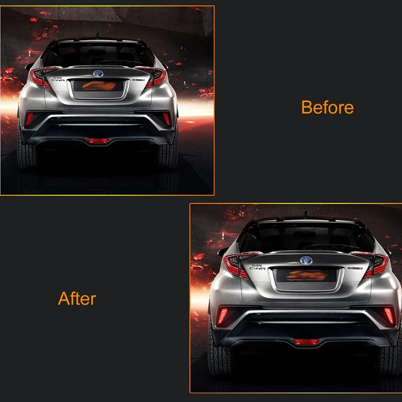 1 пара заднего протовотуманная подсветка Drl бампер свет для Toyota C-Hr Chr