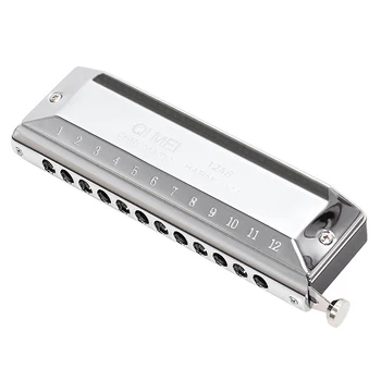 

Dropship-QIMEI Professional Chromatic Harmonica 16 Hole 48 Tone Mouth Organ Instruments Key of C Harmonica Musical Instruments A