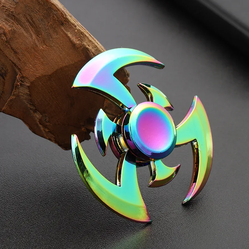 Fidget Hand Spinner Zinc Alloy Rainbow Metal Spiner Anti Anxiety Toy for Spinners Focus Relieves Stress 2