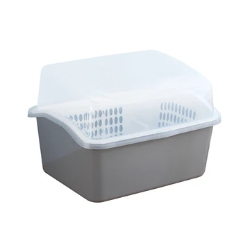 

Cupboard Plastic Kitchen Drain Dish Rack With Lid Tableware Cutlery Storage Box Put Dish Rack Drip Dish Rack Rack