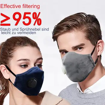 

Dust Proof Anti Haze Droplet Air Breather Mask with PM2.5 Replacement Filter masque tissu visage femme mask protection face