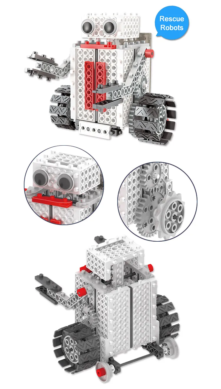 2019 Newest kids toys funny diy toy building block rc robot bricks set