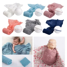 Растягивающаяся обертка для новорожденных; реквизит для фотосессии; обертка с головным убором; реквизит для фотосессии для малышей; одеяла для фотосессии; 40x150 см