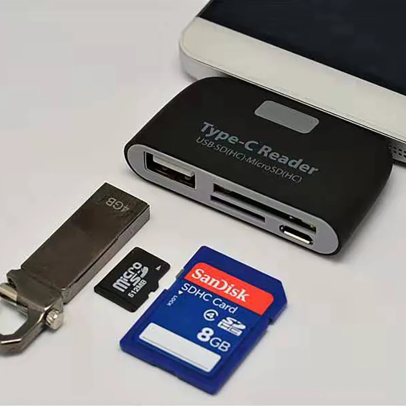 Устройство для чтения карт памяти Micro SD USB C 3,1 type C к USB 3,0 OTG концентратор адаптер для ноутбуков Аксессуары OTG кардридер смарт-память SD