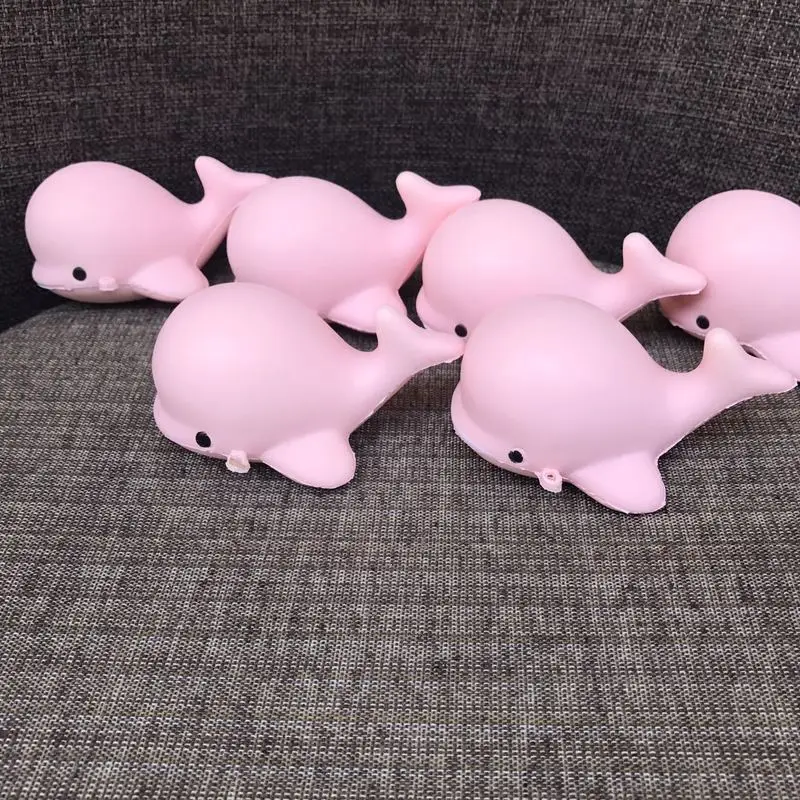 Cute Slowly Rebound Squishies Toy Anti-stress 10CM Soft Whale Cartoon Slow Rising Squeeze Toy Phone Straps Keyring Kawaii