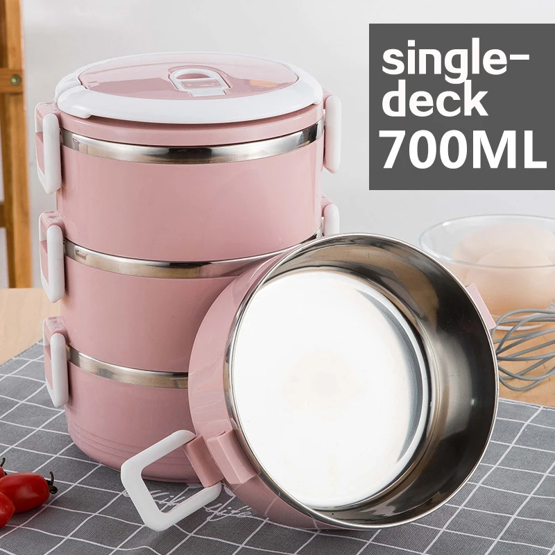 2018 портативные 3 уровневые термомиски большой емкости из нержавеющей стали