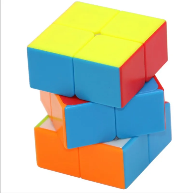Fanxin 2X2X3 Magic Cube гладкая Творческий наклейка-пазл-головоломка Скорость красочные обучающая и развивающая головоломка Cubo magico игрушки - Цвет: Stickeles