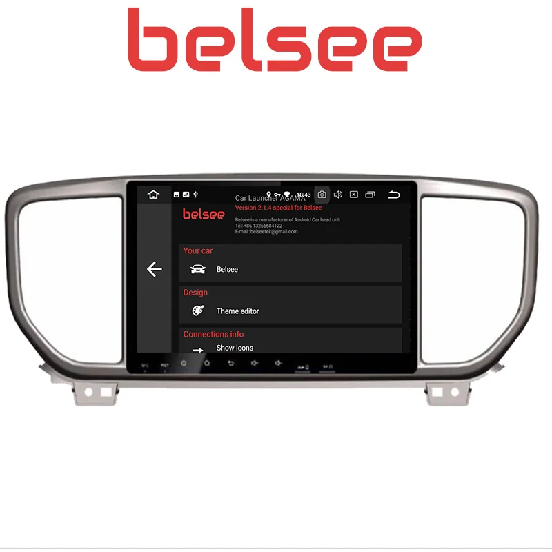 Belsee " ips сенсорный экран DSP Android 9,0 автомобильный Радио dvd-плеер мультимедиа для KIA sportage головное устройство gps навигация