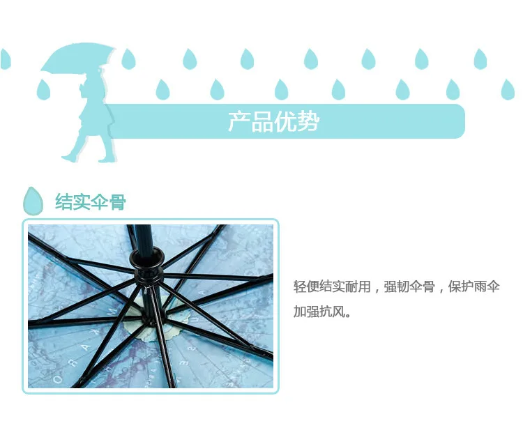 Стиль полностью автоматический не автоматический три складной зонтик Детский зонтик зонтики для девочек Женский зонтик