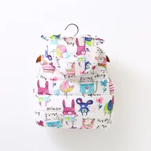 Новинка года; сезон осень-зима; стеганый жилет с рисунком граффити для девочек; детская одежда; 1037