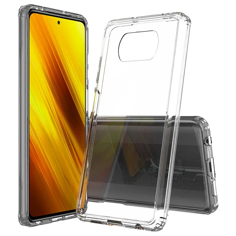

XiaoMi Poco X3 NFC Case Acrylic scratch proof protection Shockproof Back Cover For XiaoMi Poco X3 NFC Transparent Phone Cases