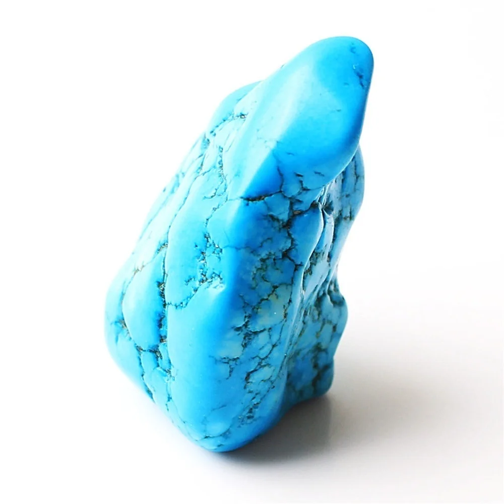 Большой синий Howlite бирюза тонущий камень полированный исцеление драгоценный