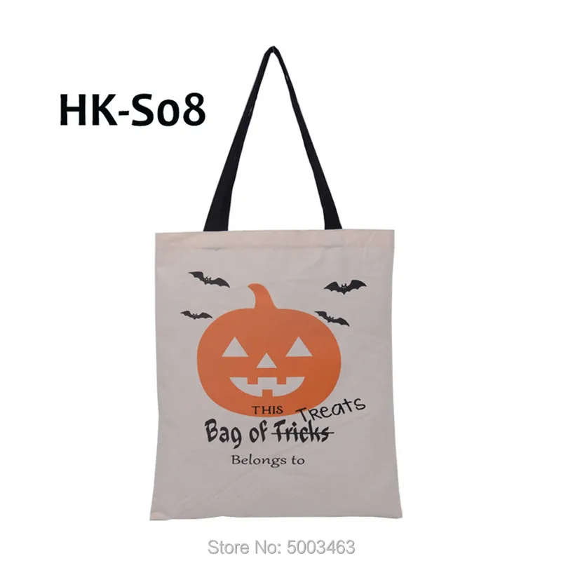 

Halloween Handbag 300pcs/lot Canvas Gift Bag Santa Sacks Halloween Decoration Christmas Candy Party Drawstring Tote Bag Handmade