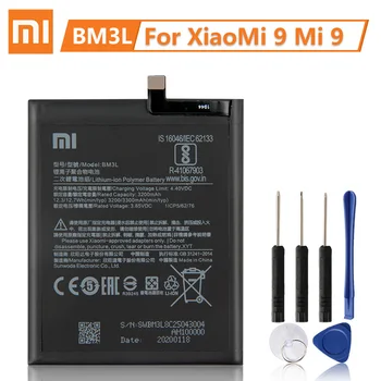 

XiaoMi Original Replacement Battery BM3L For Xiaomi 9 MI9 M9 MI 9 100% New Authentic Phone Battery 3300mAh
