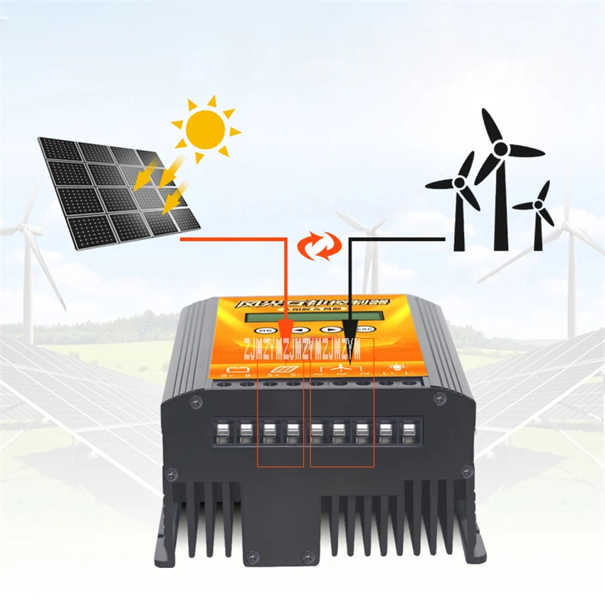 12V24V500W MPPT бытовой ветер и Солнечный контроллер ветряной генератор ветер/солнечный гибридный контроллер зарядки