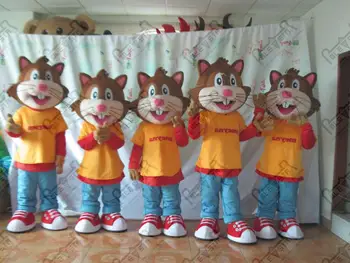

smile face cartoon squirrel mascot costumes 3D face mouse costumes