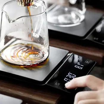 

LED Display Precision Coffees Bean Food Electronic Scale Timer Measuring Tool