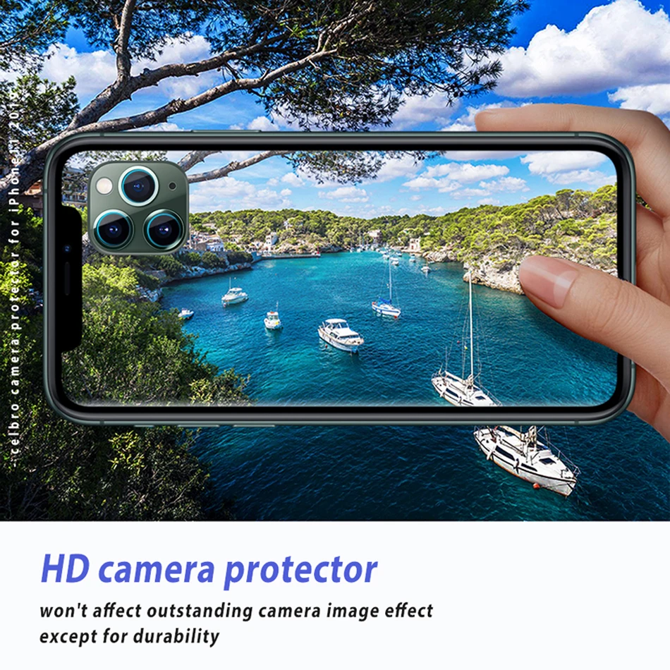 Закаленное стекло для объектива задней камеры iPhone 8 7 Plus XR X XS Max 11 прозрачная