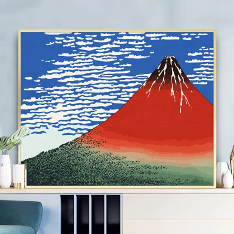 DIY картина по номерам вулкан 50x40 см Wall Art акрилового холста для домашнего декора |