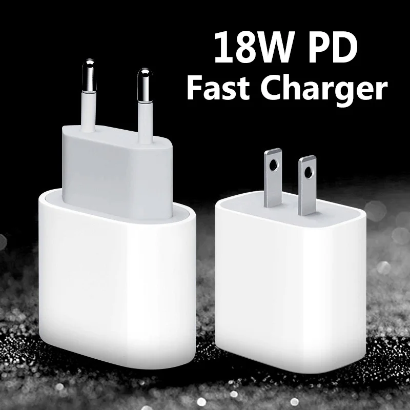 Зарядное устройство USB C 18 Вт для Apple iPhone 12 11 Pro Max XS XR Xiaomi Redmi Note 9 8 7 быстрое зарядное