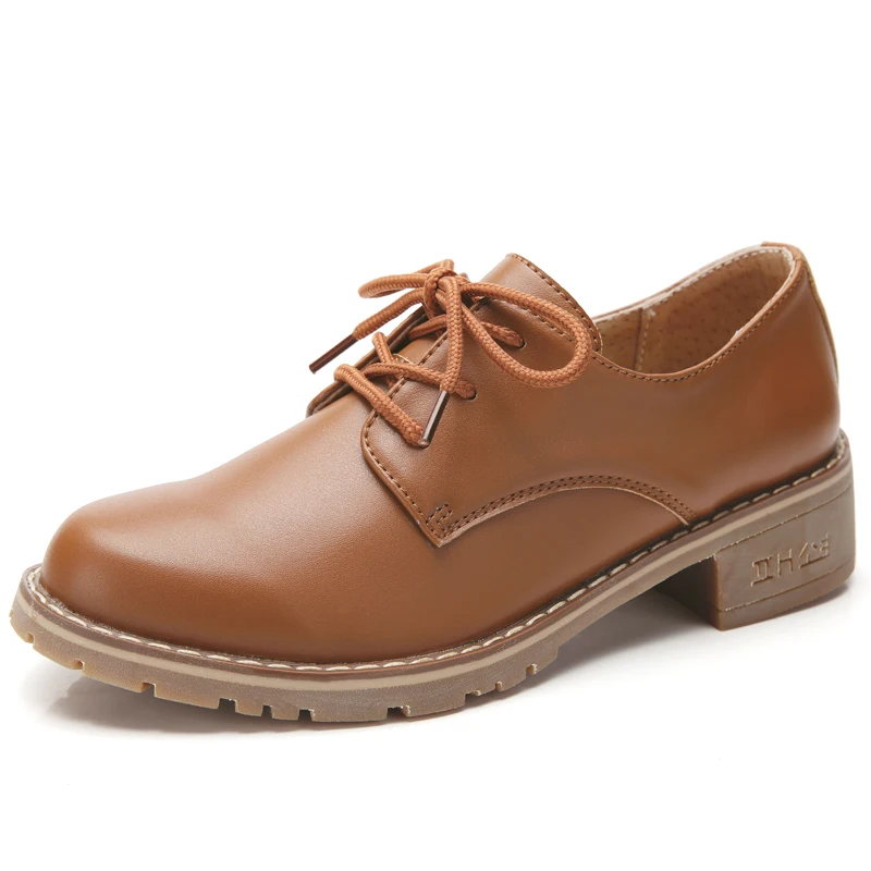 elegant brogue oxford shoes women retro formal dress female footwear eurpean ladies height increasing pumps school leather shoes (38)