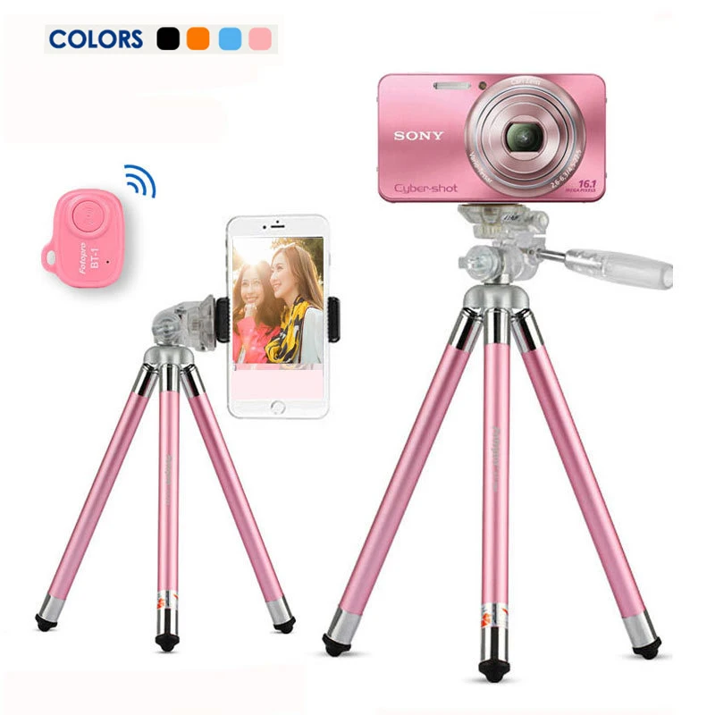 Colorful Professional Tirpod for Phone Camera Fashionable Aluminum Foldable Mini Tripod for Canon Nikon Bluetooth Remote Control