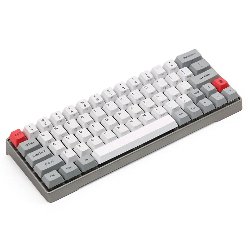 GK64 PBT переключатель gateron KeycapsAluminum сплав чехол Горячая замена RGB игровая механическая клавиатура для Mac OS Windows