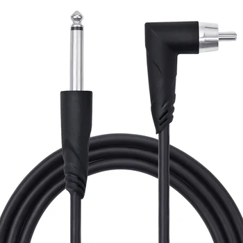 

Newest Tattoo RCA Interface Clip Cord Line For Rotary Tattoo Machine Pen WIth Foot Pedal Black For Tattoo Supply Free Shipping