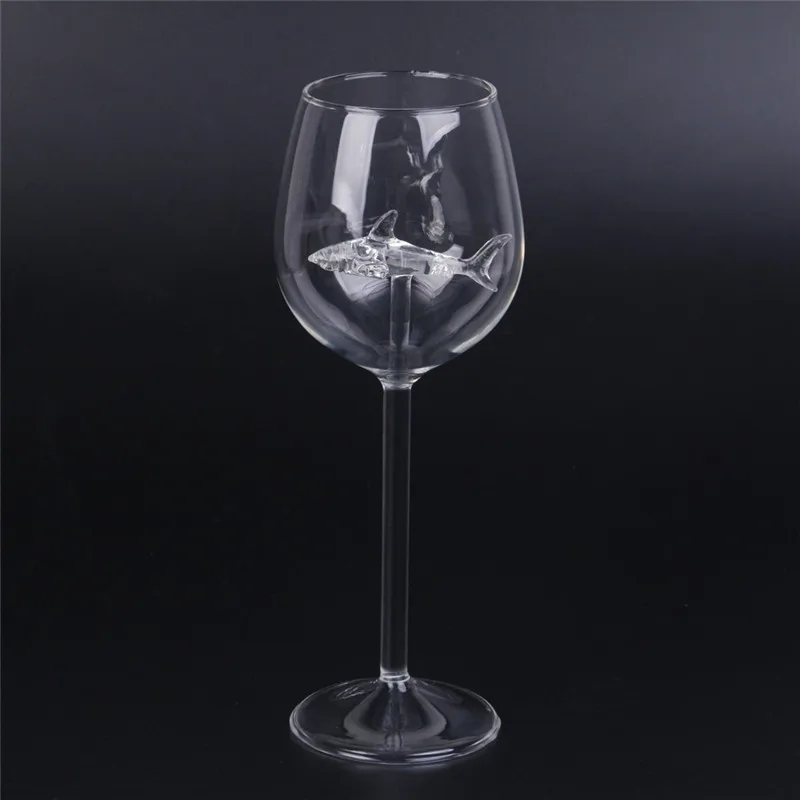 3/2/1pcs Fine Crystal Glass Shark Red Wine Glasses Cup Glass 300ml Shark Style High Heel wine bottle cup Wedding Party Gift