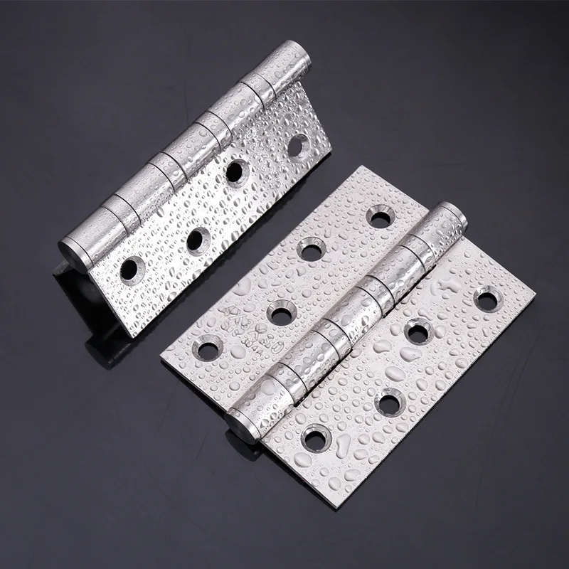 Stainless Steel Mute Flat Hinge Door Loose-Leaf 4 Inch Hinge Home Decoration Door And Window Folding Accessories 1PC