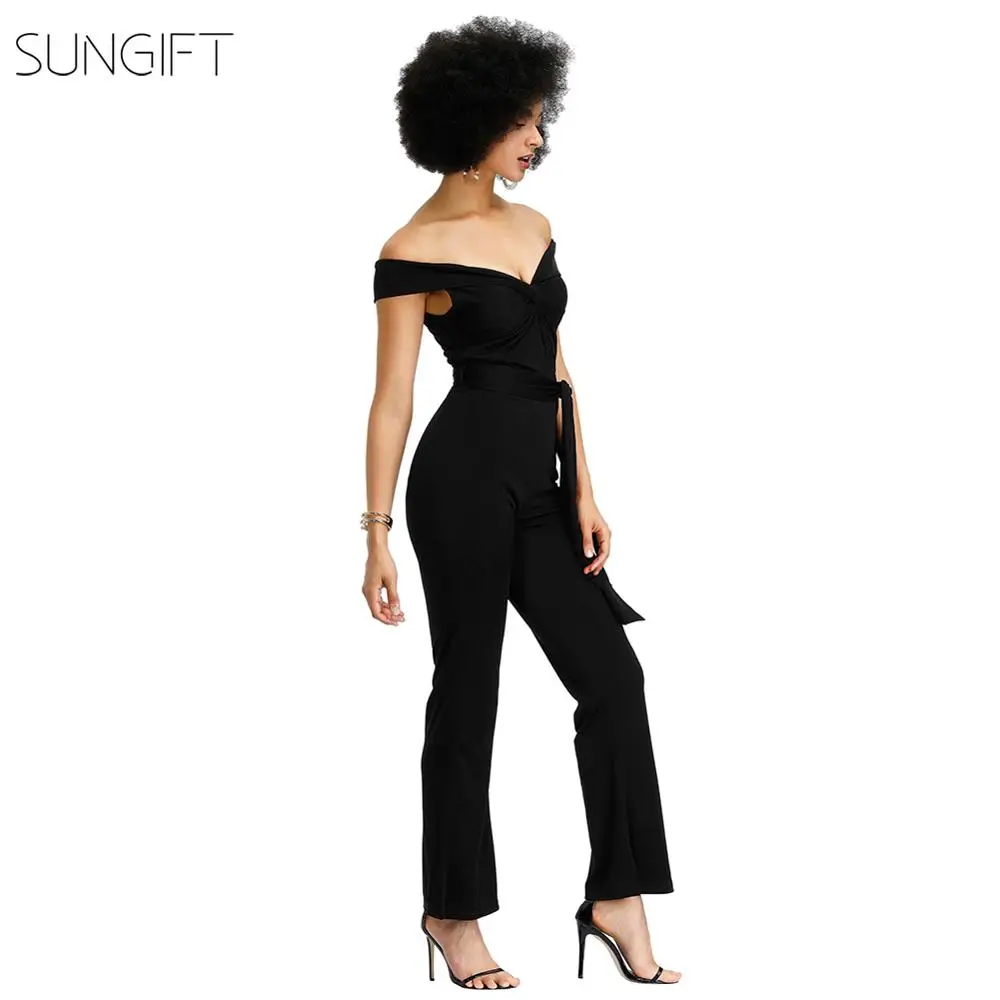 SUNGIFT африканская одежда Дашики офисный формальный комбинезон для женщин Элегантный Повседневный v-образный вырез без бретелек комбинезон широкие ноги лето