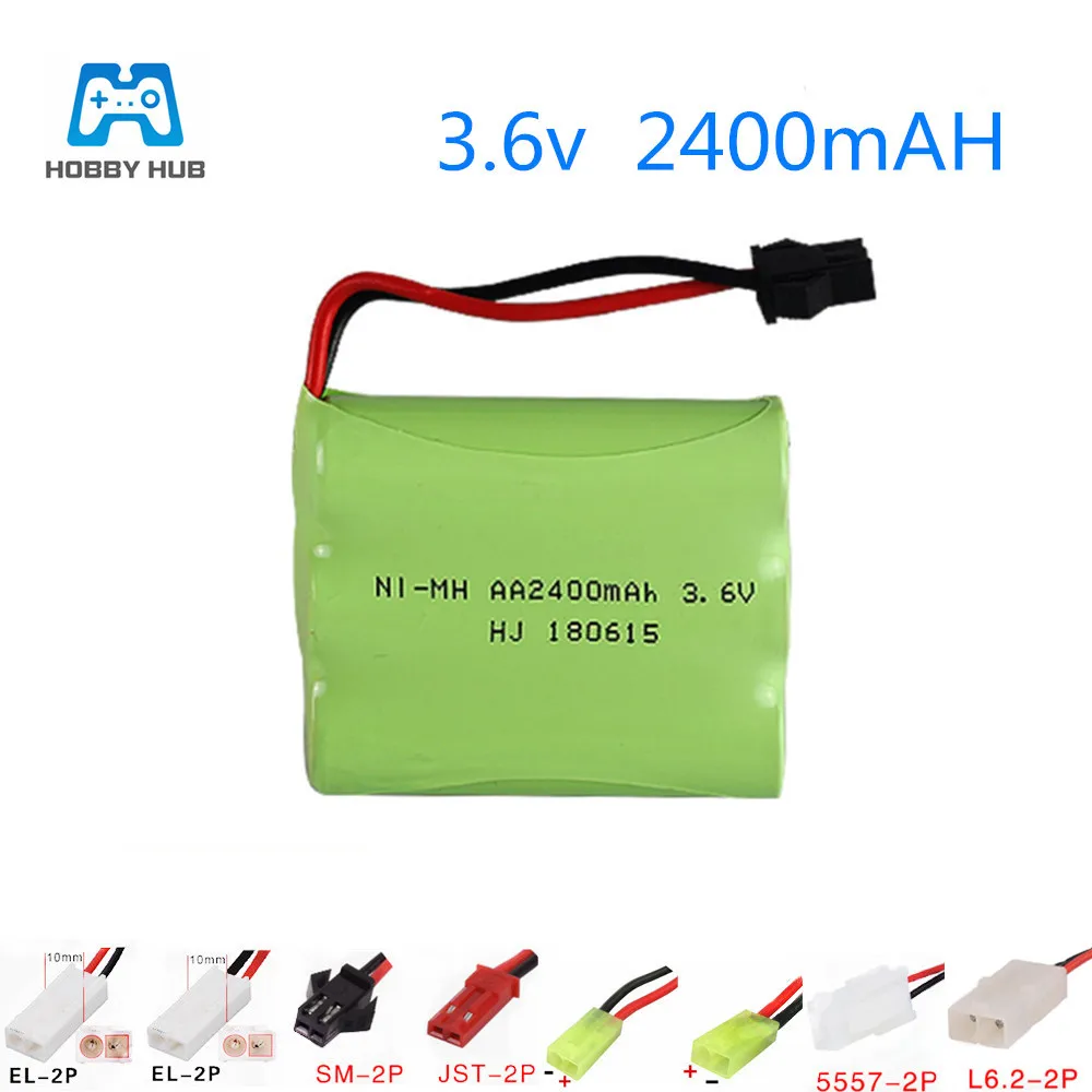 

NI-MH 3.6V 2400mah Rechargeable battery for RC car boat remote control toy electric toy Model lighting 3.6 v AA battery nimh