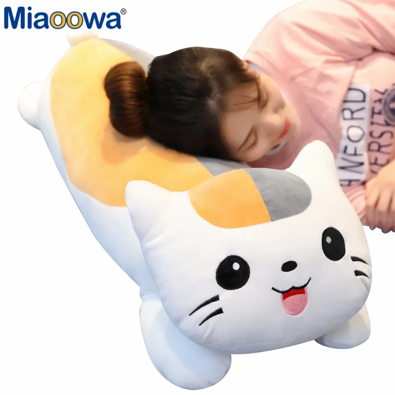 50/70/85 см Kawaii Cat Подушка плюшевая игрушка мягкая подушка чучело кукла спящий диван Украшения в спальню прекрасные подарки для детей и девочек