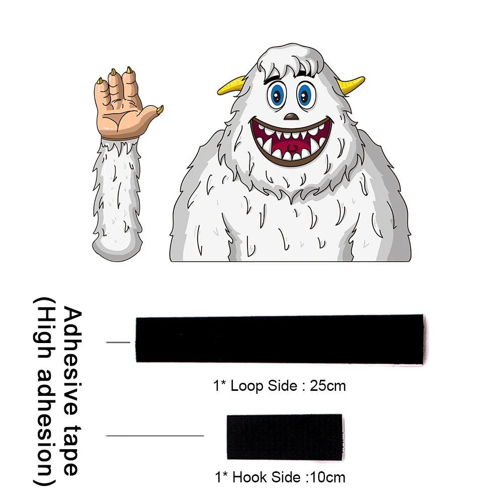 Наклейка со снеговиком снегом вином развевающимся стеклоочистителем съемная