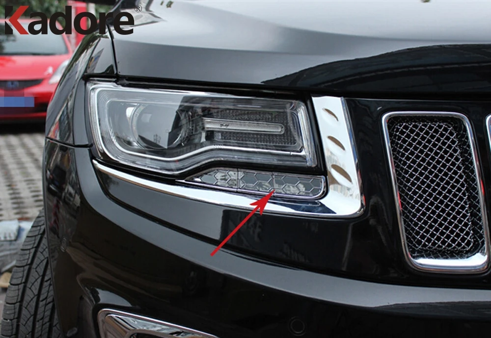Для Jeep Grand Cherokee 2014 2015 2016 ABS хромированный автомобильный передний головной свет