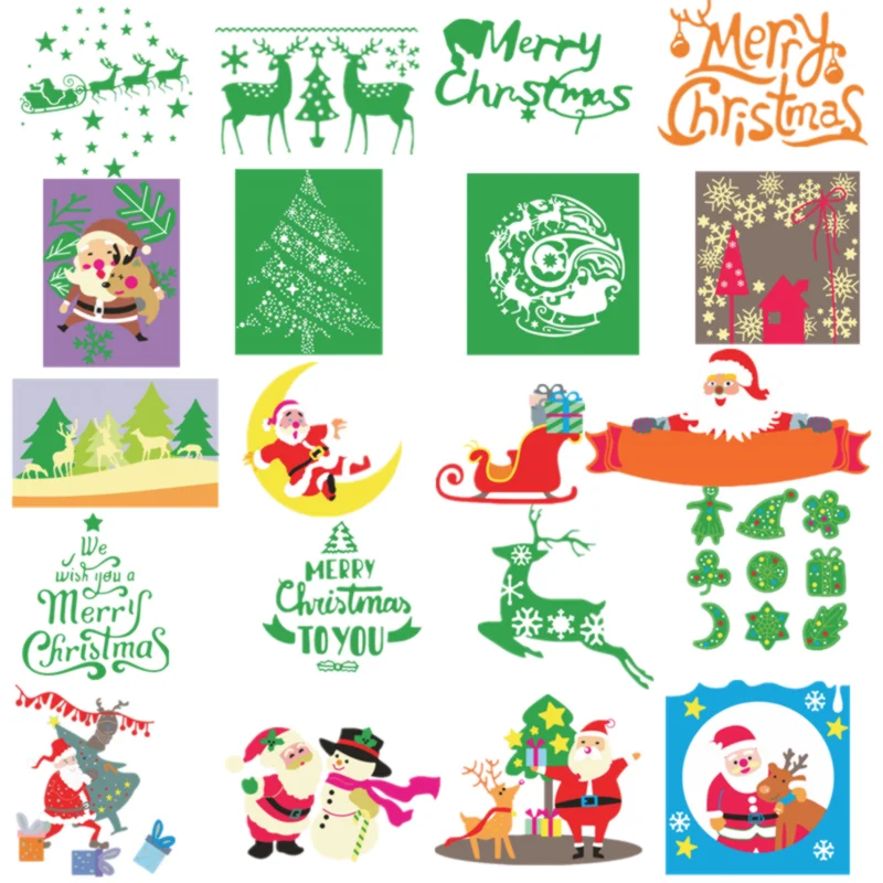 Merry Christmas Санта Клаус Снеговик металлические трафареты для пресс-формы ручная