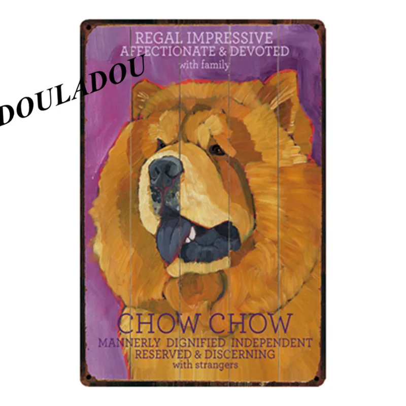 [Douladou] животное собака металлический знак для бара Pet Shop табличка винтажная металлическая жестяная вывеска собака модный красивый постер домашний декор 30*20 см