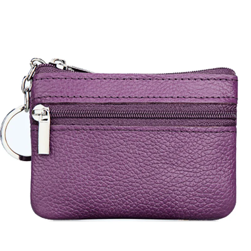 purple Кошельки из искусственной кожи на молнии для монет, женские маленькие сумки для денег, карманные кошельки, держатель для ключей, чехол, мини-сумочка - Цвет: purple