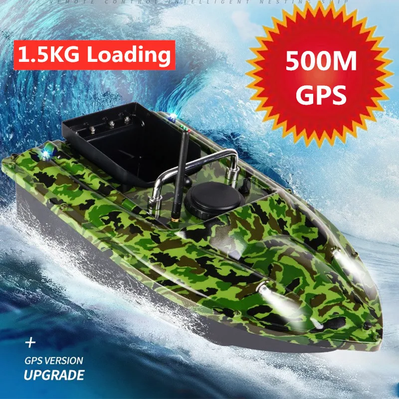 US $209.16 Gps 500m Rc Bait Boat 24g 15kg Loading One Key Auto Return Remote Control Fishing Tool Boat With Cool Led Light Car Charger