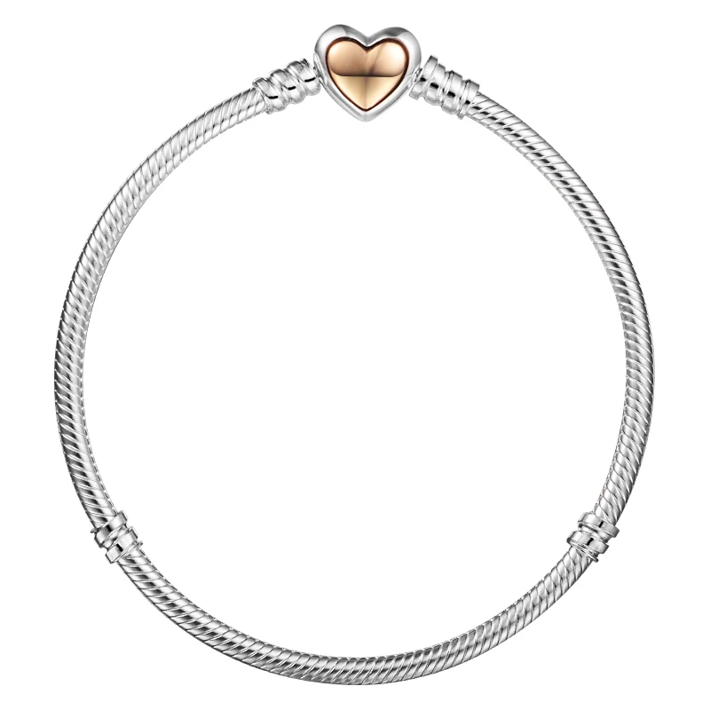 14K Real Gold Domed Golden Heart Clasp 