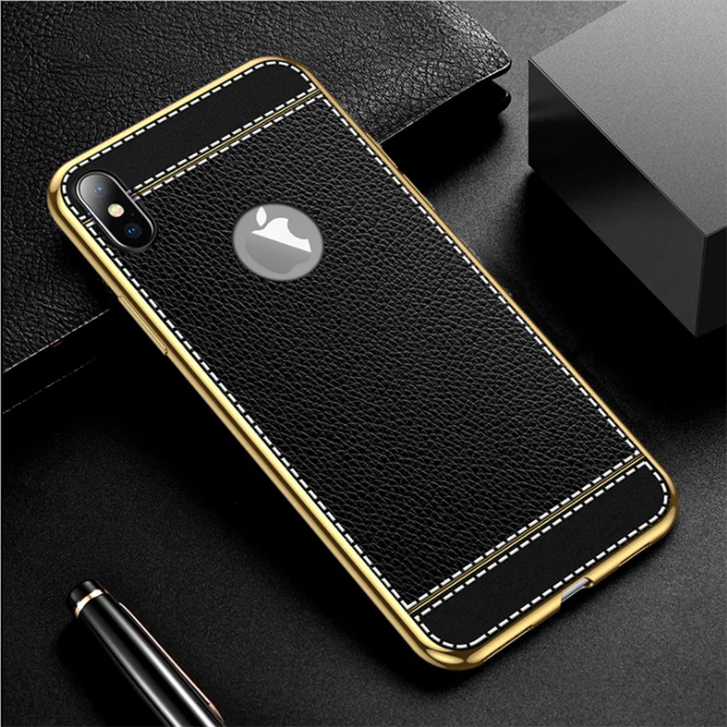 Подходит для iPhone 11 чехол X XS XR XS Max 8 7 6 6S Plus Стильный Кожаный противоударный ТПУ чехол для телефона