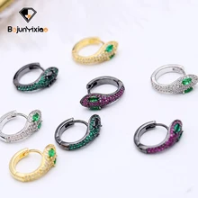 Оригинальные креативные серьги в виде змеи, маленькие и изысканные серьги со стразами в виде животных, Простые Модные женские серьги