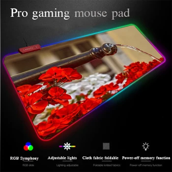 

Yuzuoan Programming Mouse Pad Connector Scenery Large Size Comfortable Office Table Pad RGB Gaming Mouse Pad LED Lighting XXL
