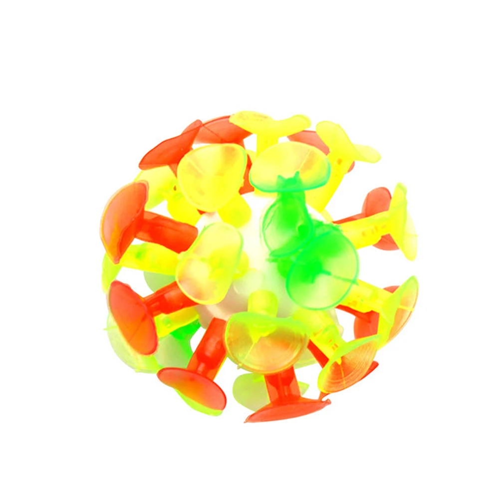 

4Pcs Kids Multicolored Suction Cup Ball Creative Interactive Ball Toy Flash Luminescence Plaything Party Toy for Children