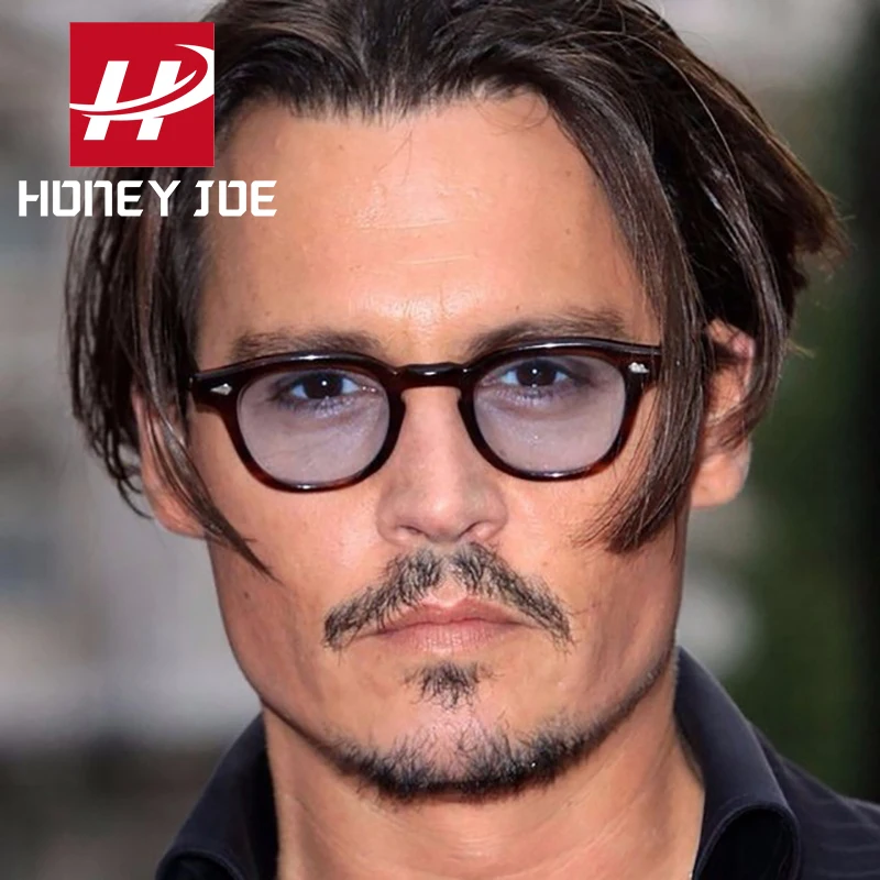 Retro Johnny Depp sunglasses mens women's artists crystal G15  polarized lenses