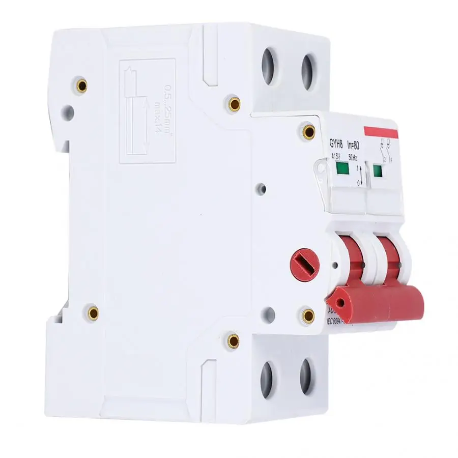 GYH8 1P+ N MCB мини-выключатель 230 V/400 V 50 HZ/60 HZ 80A/100A/125A для промышленный, коммерческий