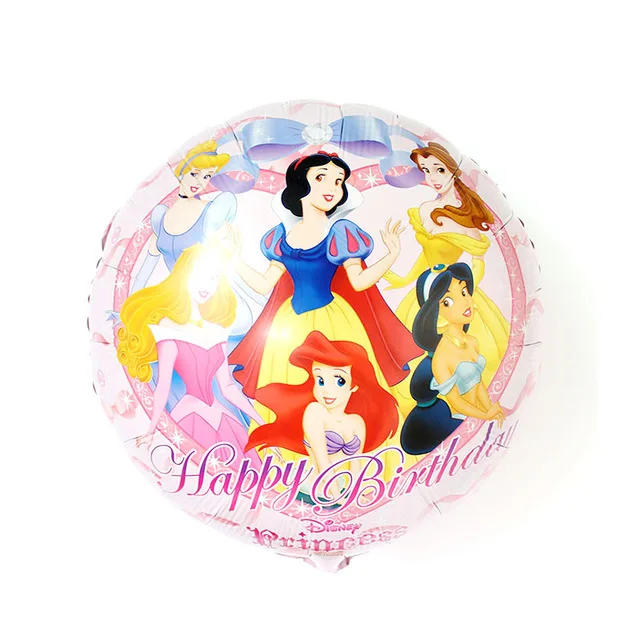 Детские розовые торт шары в форме принцесс с днем рождения украшения Дети