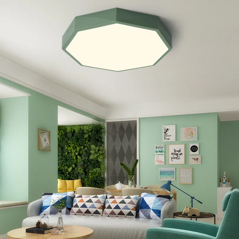 

Northern European-Style LED Ultra-thin Ceiling Lamp Simple Bedroom Study Lamp Macarons Creative Living Room Lights CHILDREN'S Ro