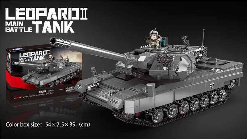 XINGBAO 06032 Военная серия 1426 шт LEPOARD II Основные боевые танки строительные блоки кирпичи классическая модель танка строительные наборы